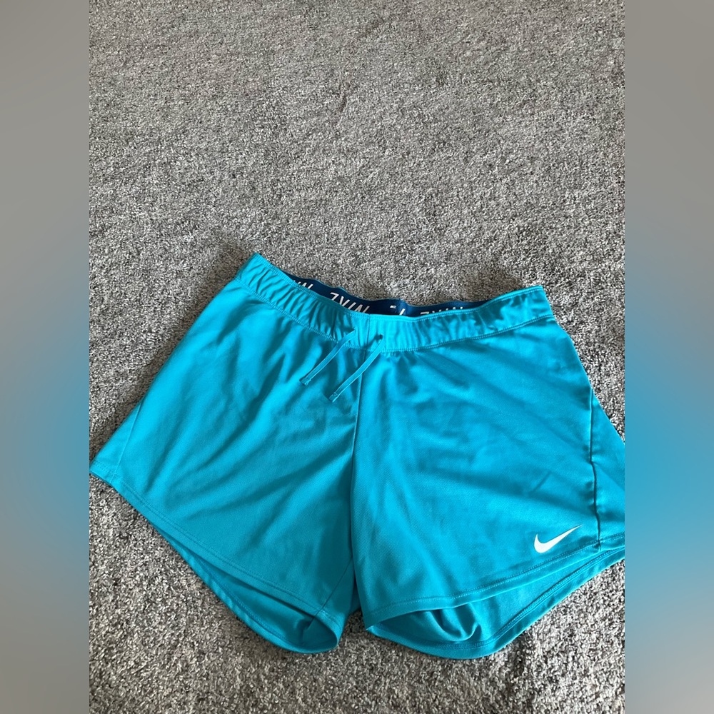 Nike dri-fit turquoise shorts size Medium